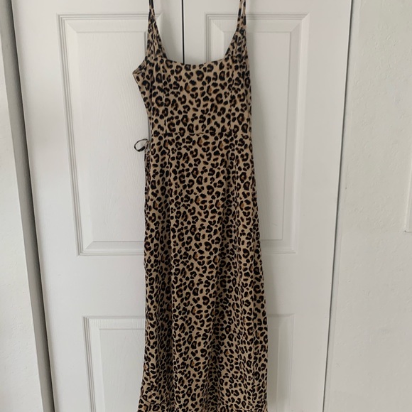 Cheetah Print Wrap Dress - Picture 3 of 3